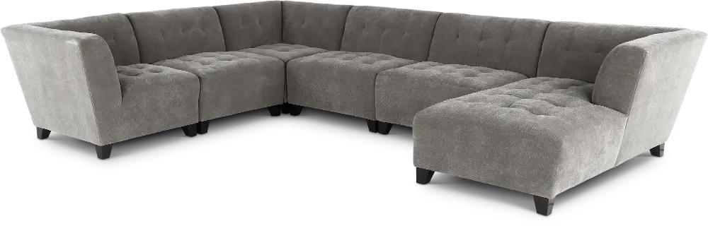 Belaire Gray Modular 6 Piece Sectional-1
