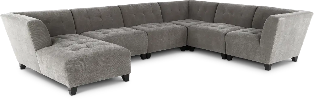 Belaire Gray Modular 6 Piece Sectional-1