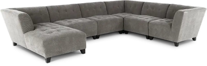 Belaire Gray Modular 6 Piece Sectional