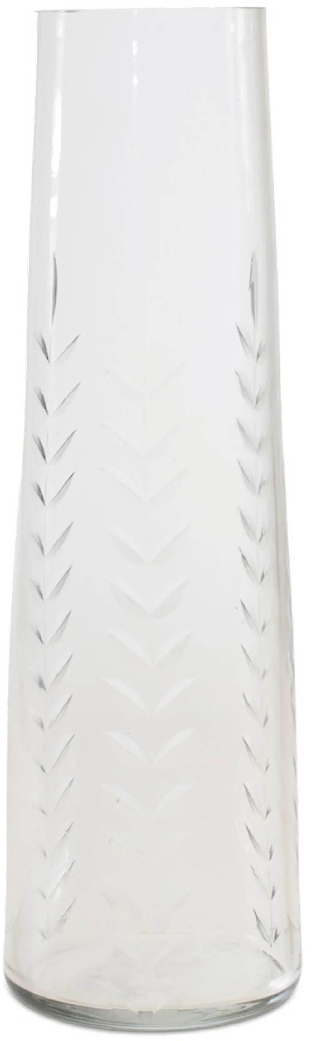 9 Inch White Glass Vase-1