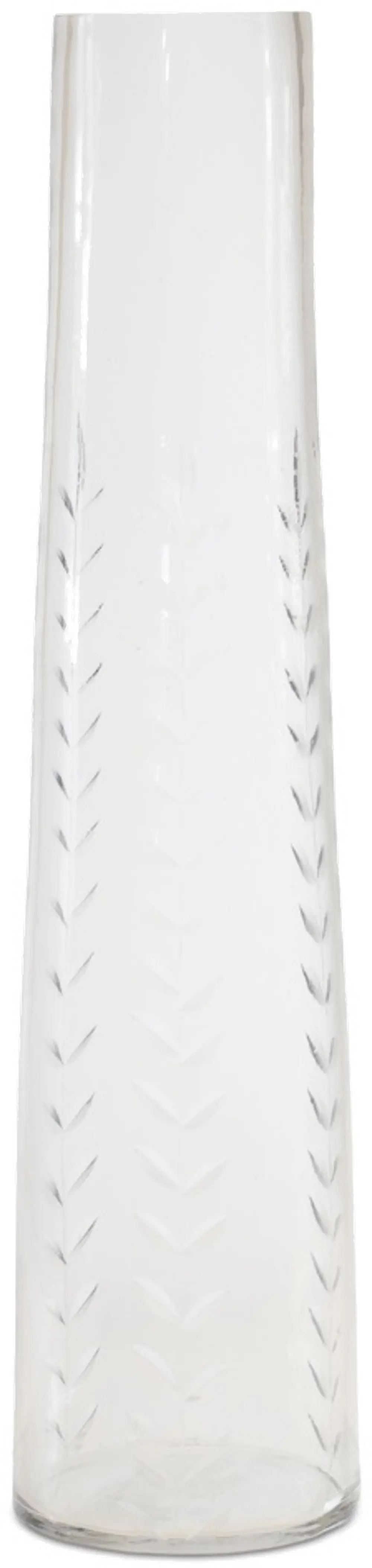 11 Inch White Glass Vase-1