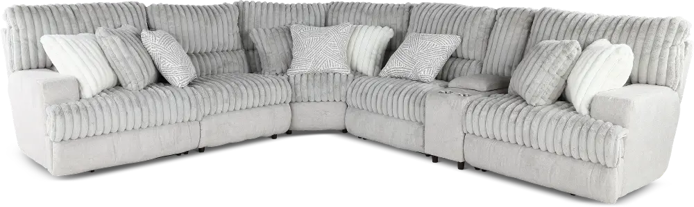 6PC/PWR/ABRAXAS/MNST Abraxas Gray 6 Piece Power Reclining Sectional-1
