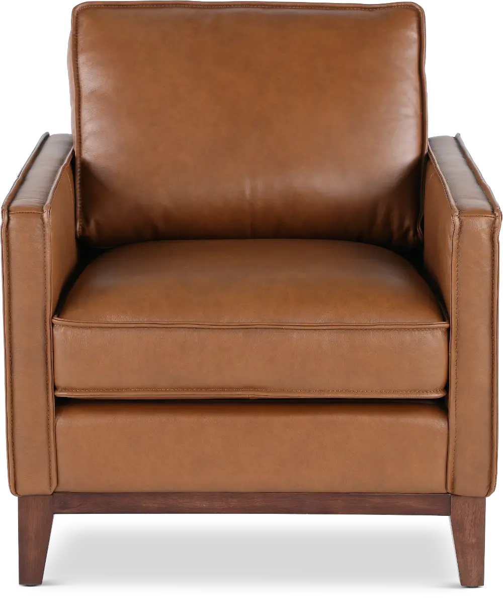 Weston Brown Leather Chair-1