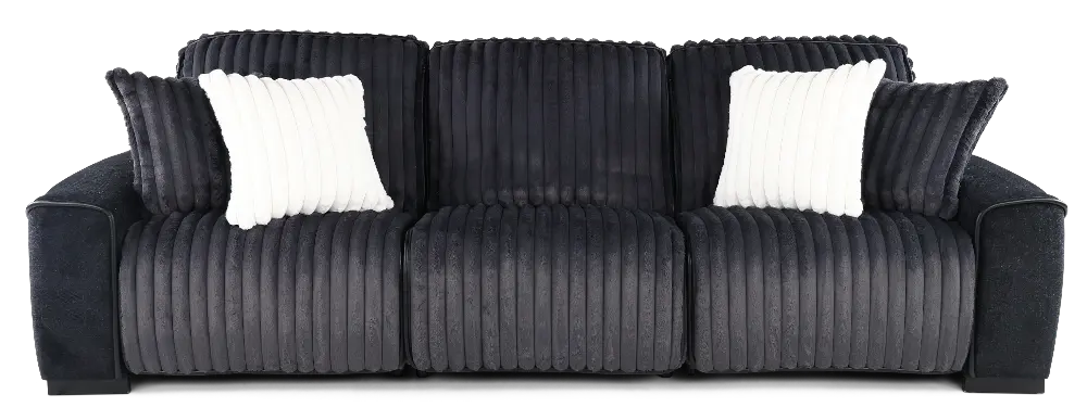 Presley Charcoal 3 Piece Power Reclining Sofa-1