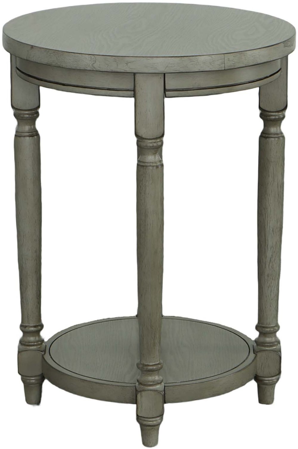 Ella Gray Side Table with Charging Port