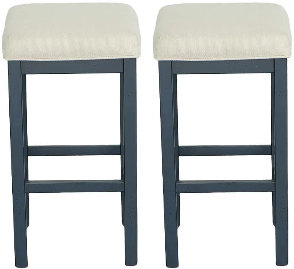Irish Pub Blue Counter Stools, Set of 2-1
