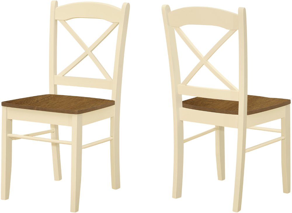 113529510 Monarch Oak and Cream Dining Chairs, Set Of 2 sku 113529510