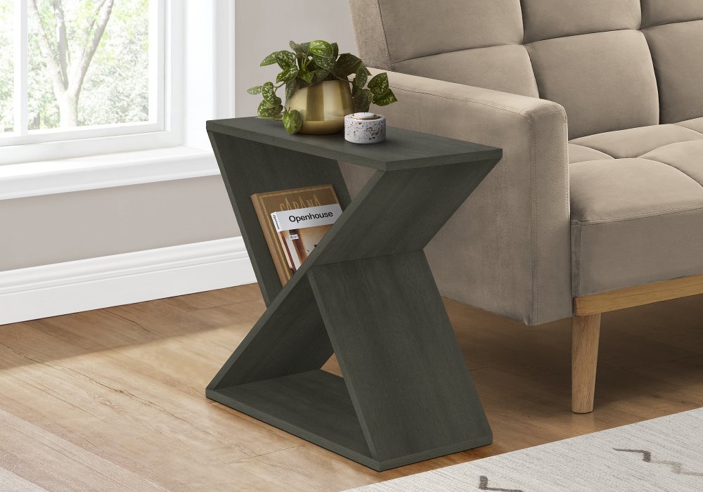 113529643 Dasha Contemporary Dark Green Accent Table sku 113529643