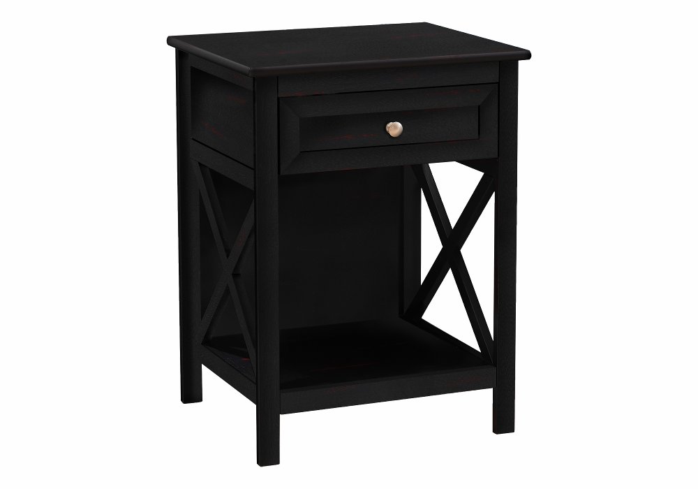 113529678 Spring Two Tier Black Accent Table sku 113529678