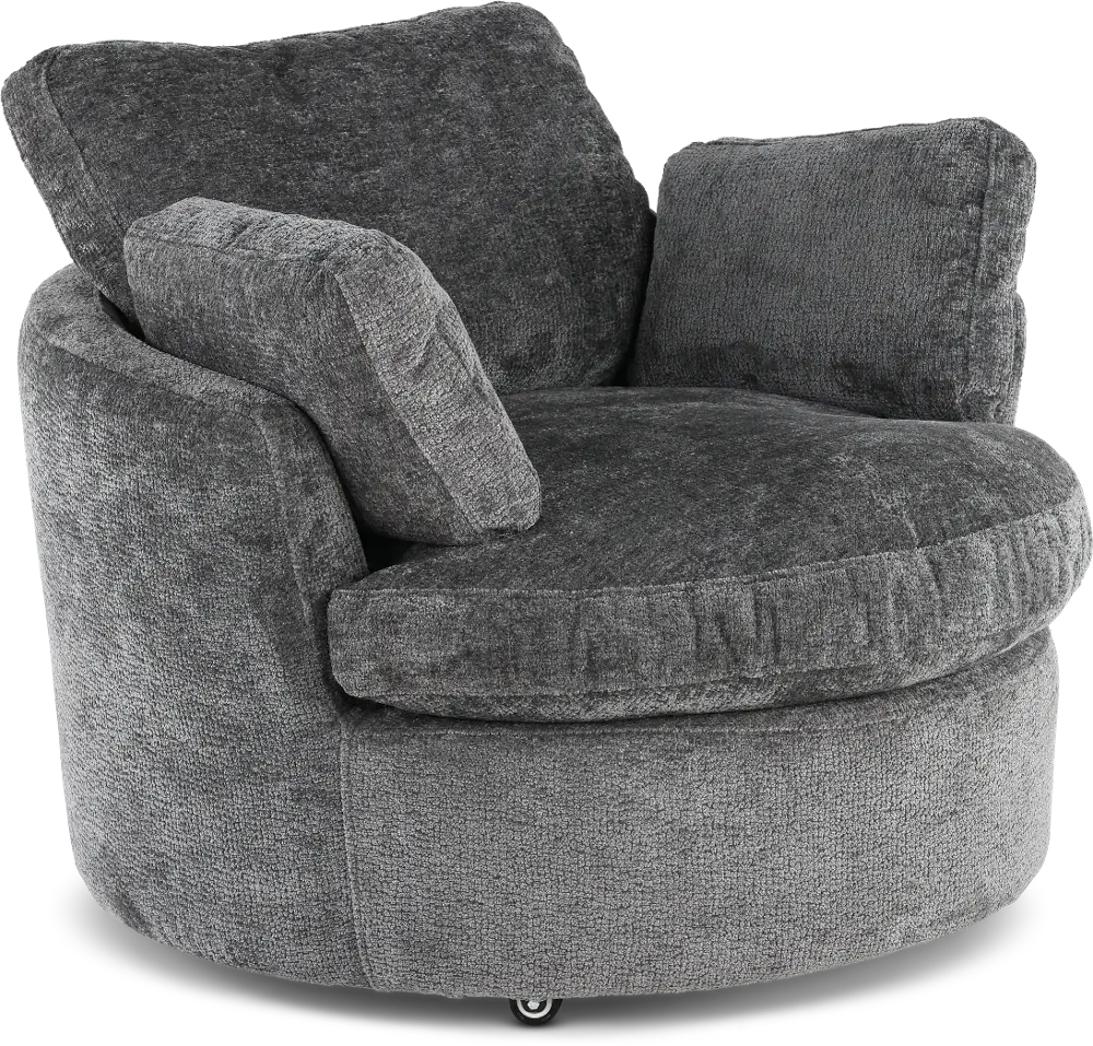 Slider Graphite Gray Swivel Barrel Chair-1