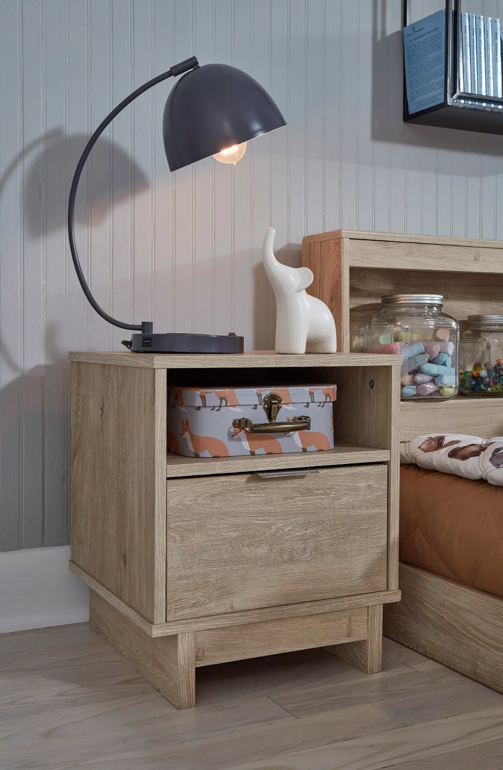 Kara Natural One Drawer Nightstand-2