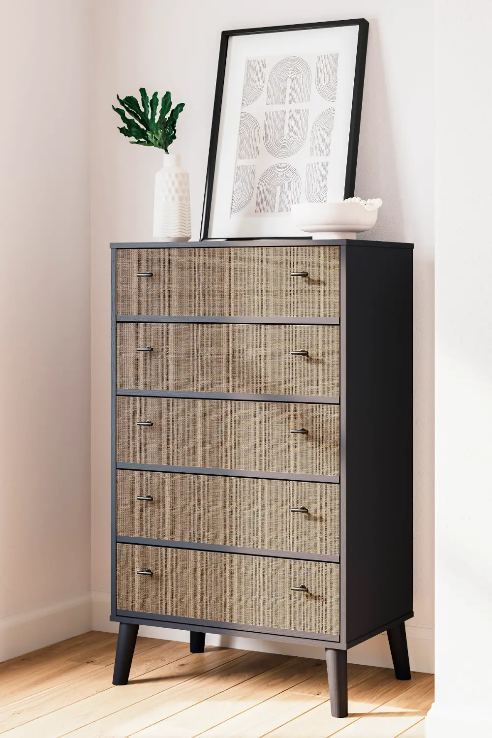 Burless Two-Tone Chest of Drawers-1
