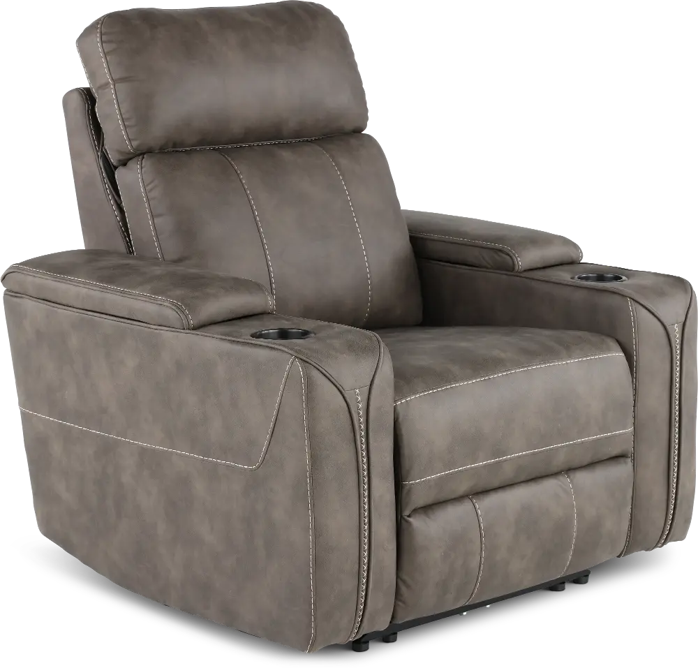 Ultron Dark Gray Power Recliner-1