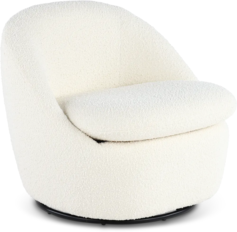 Serena Ivory Boucle Swivel Chair-1
