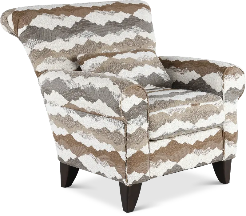 Seaside Brown and Gray Accent Chair