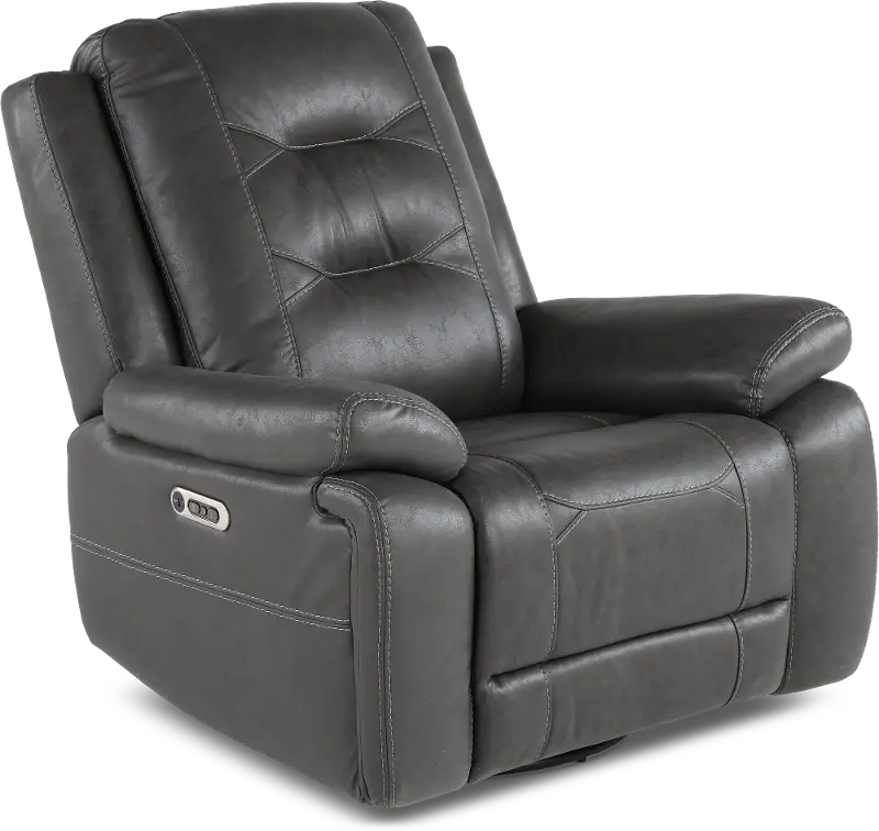 Caldwell Charcoal Power Recliner