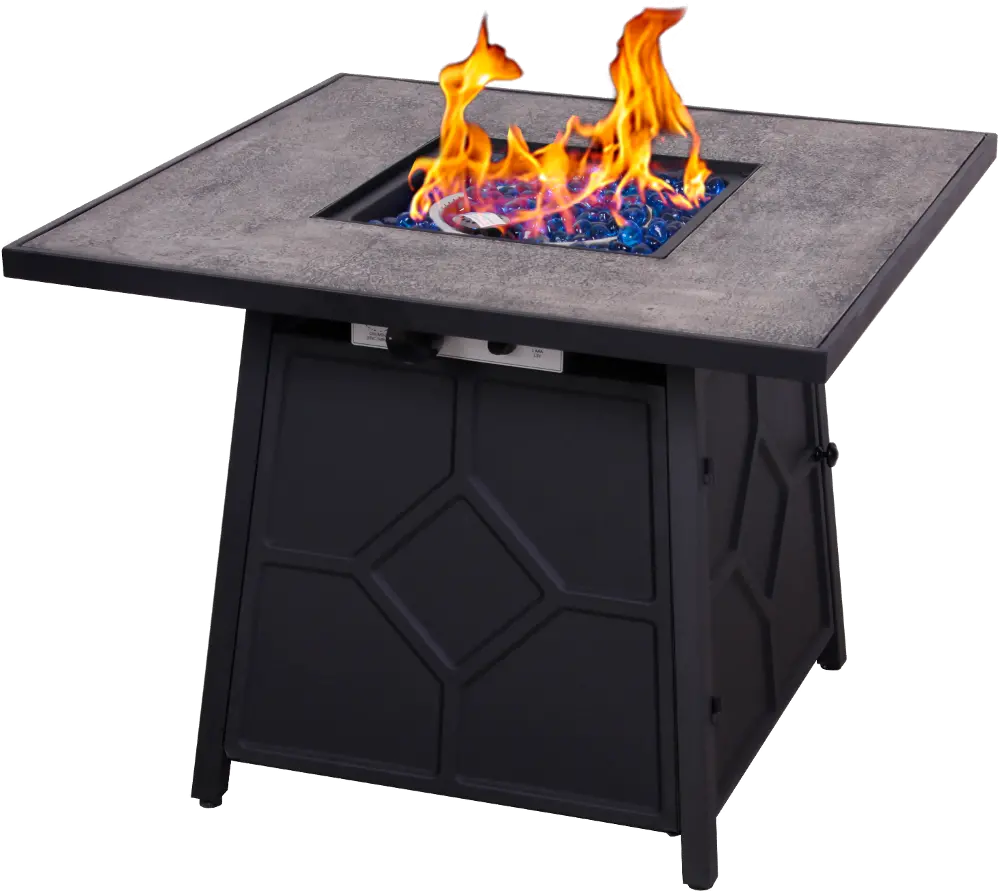 32 Inch Square Table Gas Fire Pit-1