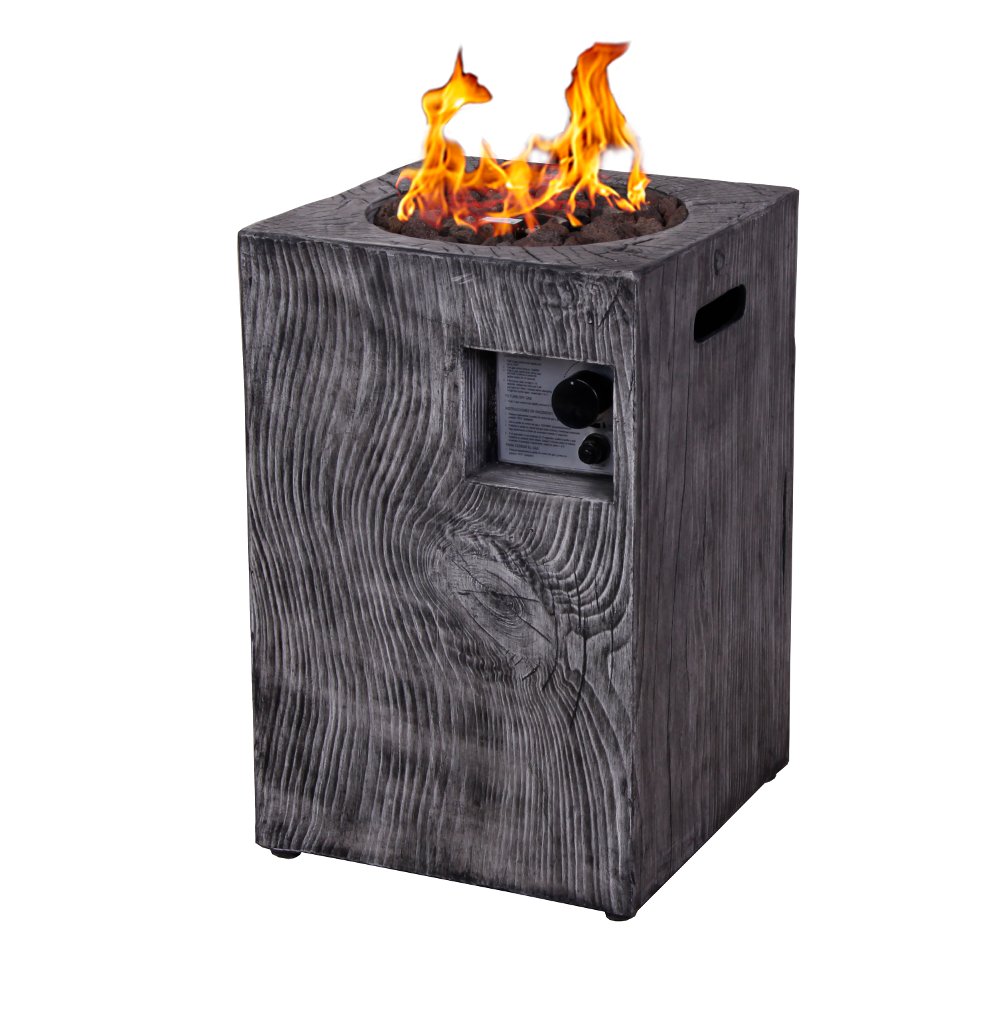 Square Column Gas Fire Pit