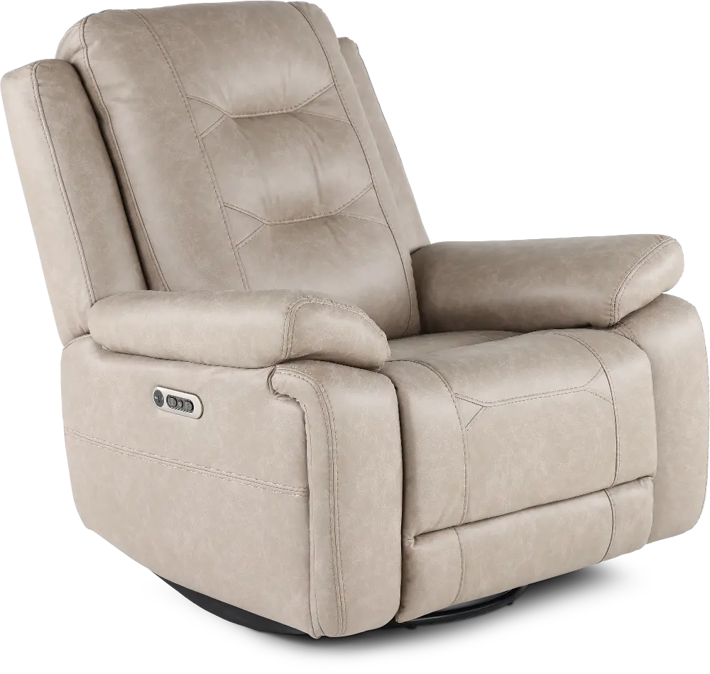 Caldwell Light Gray Power Recliner-1