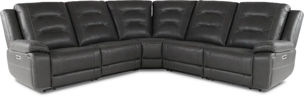 Caldwell Charcoal 5-Piece Power Reclining Sectional-1