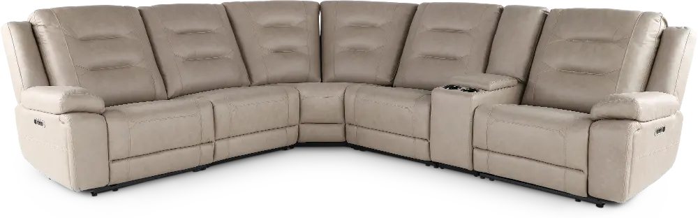 Caldwell Light Gray 6-Piece Power Reclining Sectional-1