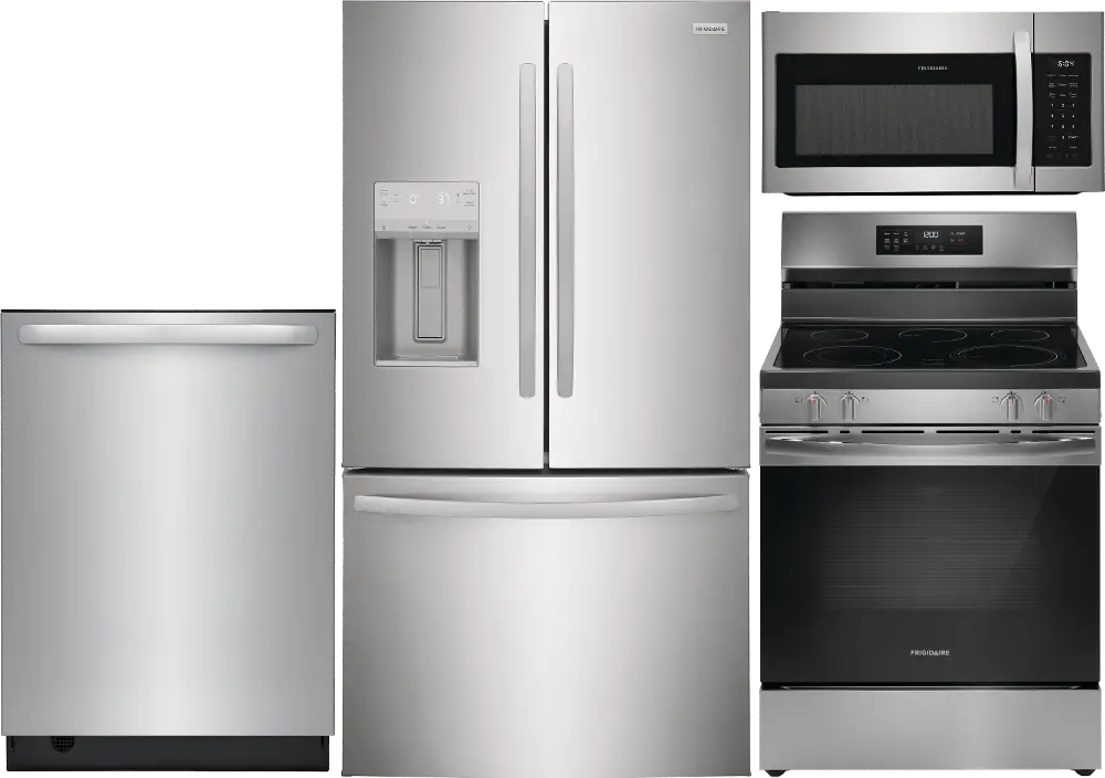 FRG-S/S-2823-ELEPKG Frigidaire 4 Piece Electric Kitchen Appliance Package - Stainless Steel-1