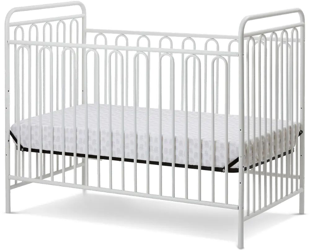 FCS-96091-AW Trinity White Metal 3-in-1 Convertible Crib-1