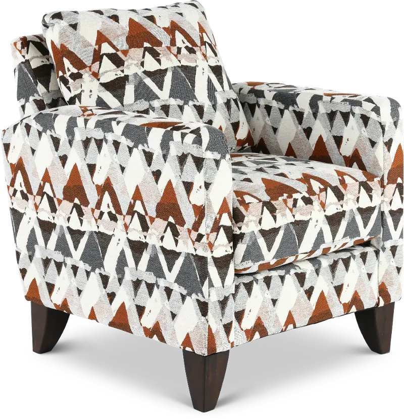 Bryn Gray, Cream, and Orange Accent Chair