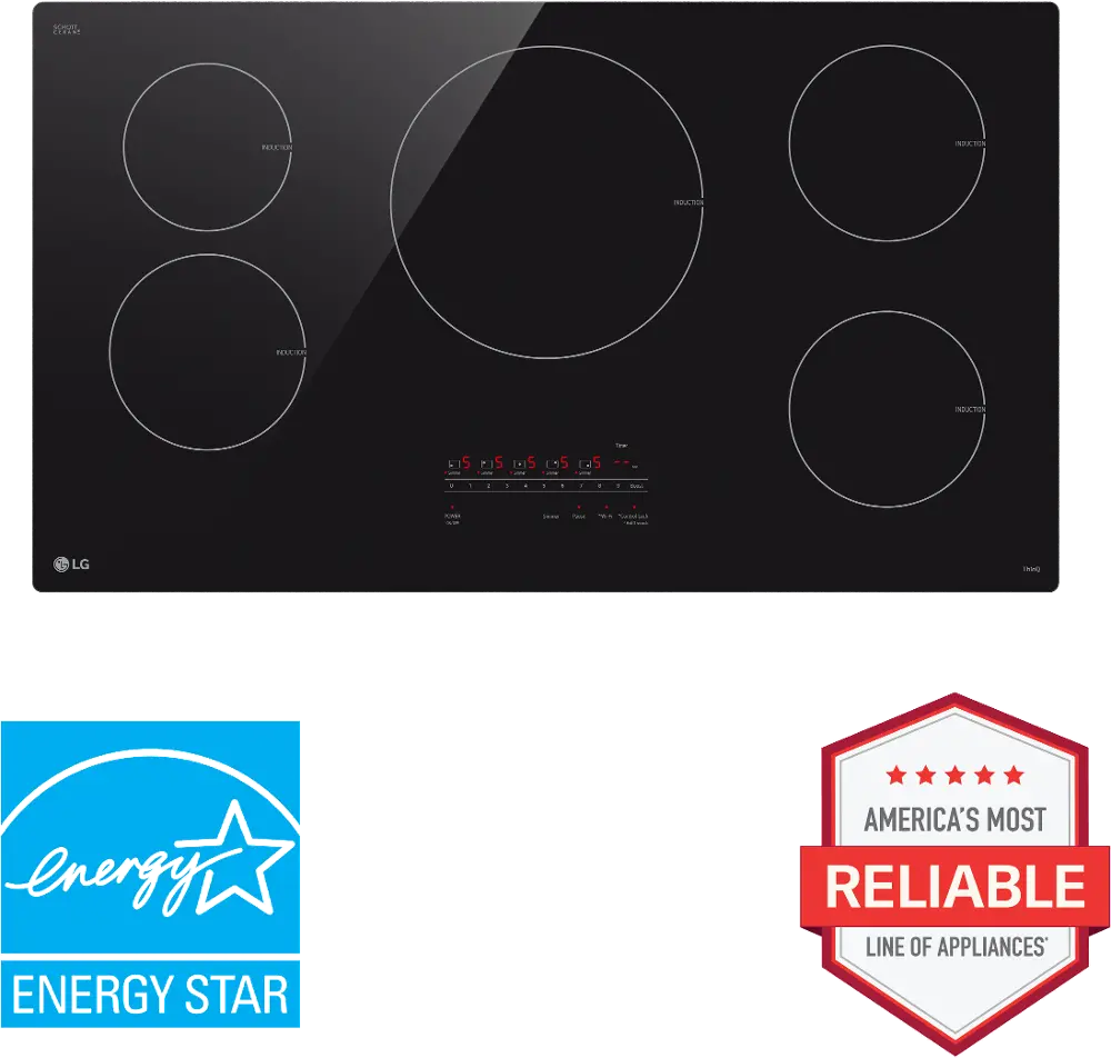 CBIH3613BE LG 36 Inch Induction Cooktop - Black Ceramic-1