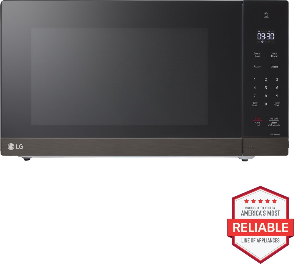 LG 2.0 Cu Ft Countertop Microwave with Smart Inverter and EasyClean® Interior- Black Stainless Steel