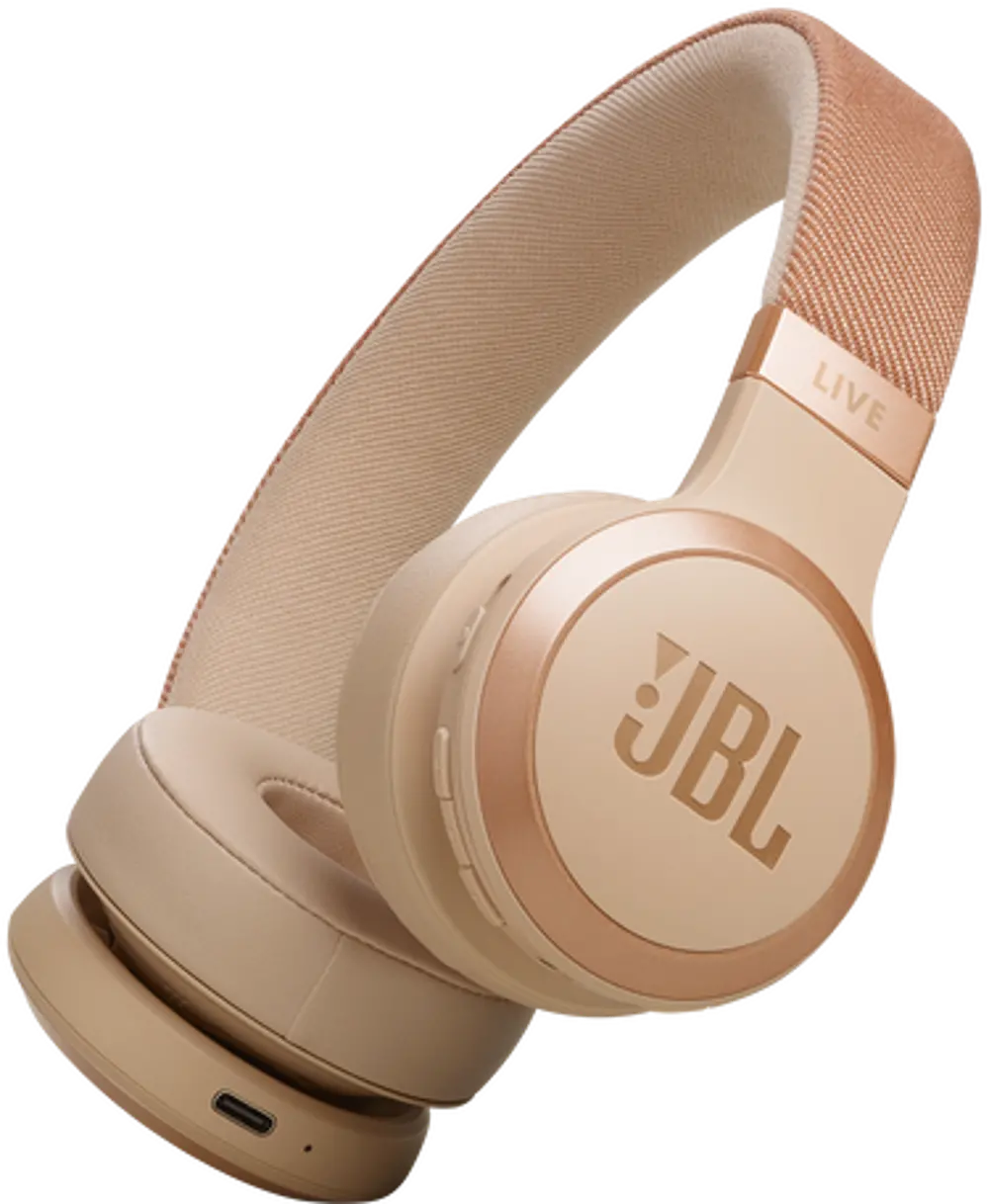 JBLLIVE670NCSATAM JBL Live 670 Wireless On-Ear Headphones with True Adaptive Noise Cancelling - Sandstone-1