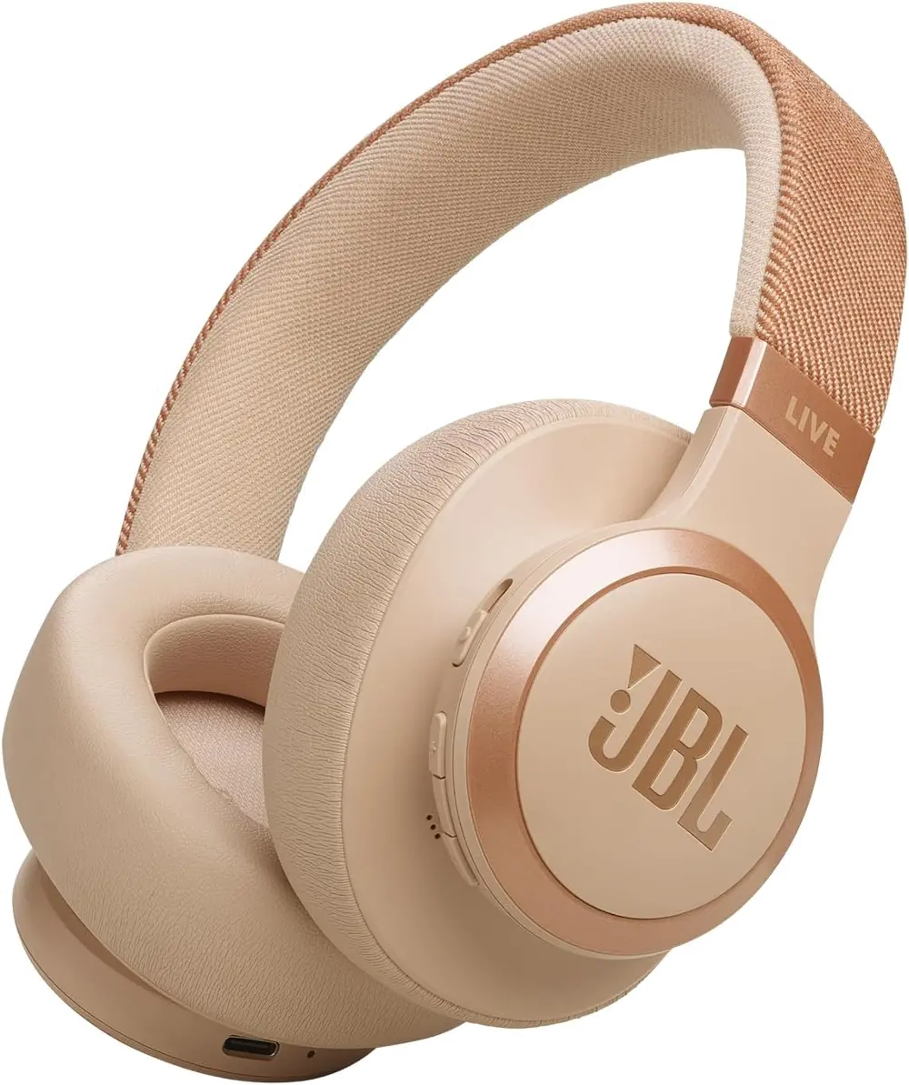 JBLLIVE770NCSATAM JBL Live 770 Wireless Over-Ear Headphones with True Adaptive Noise Cancelling - Sandstone-1