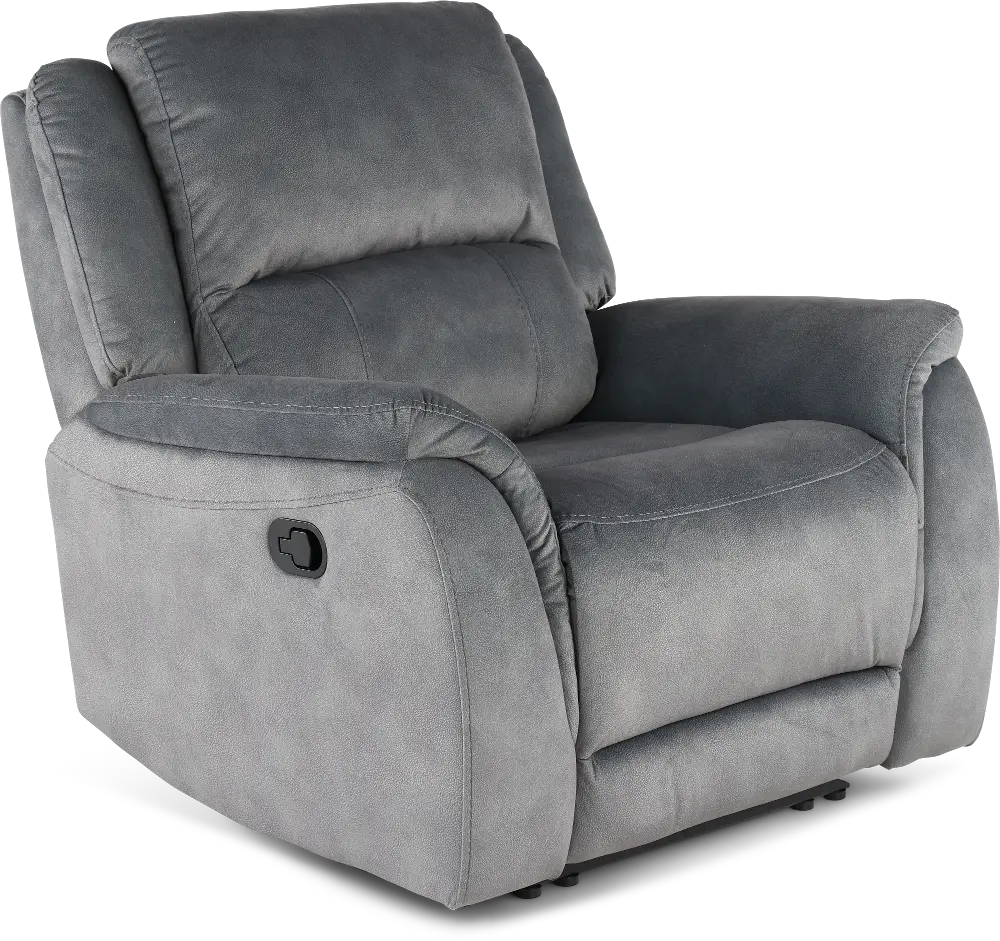 Aspen Steel Gray Manual Recliner-1