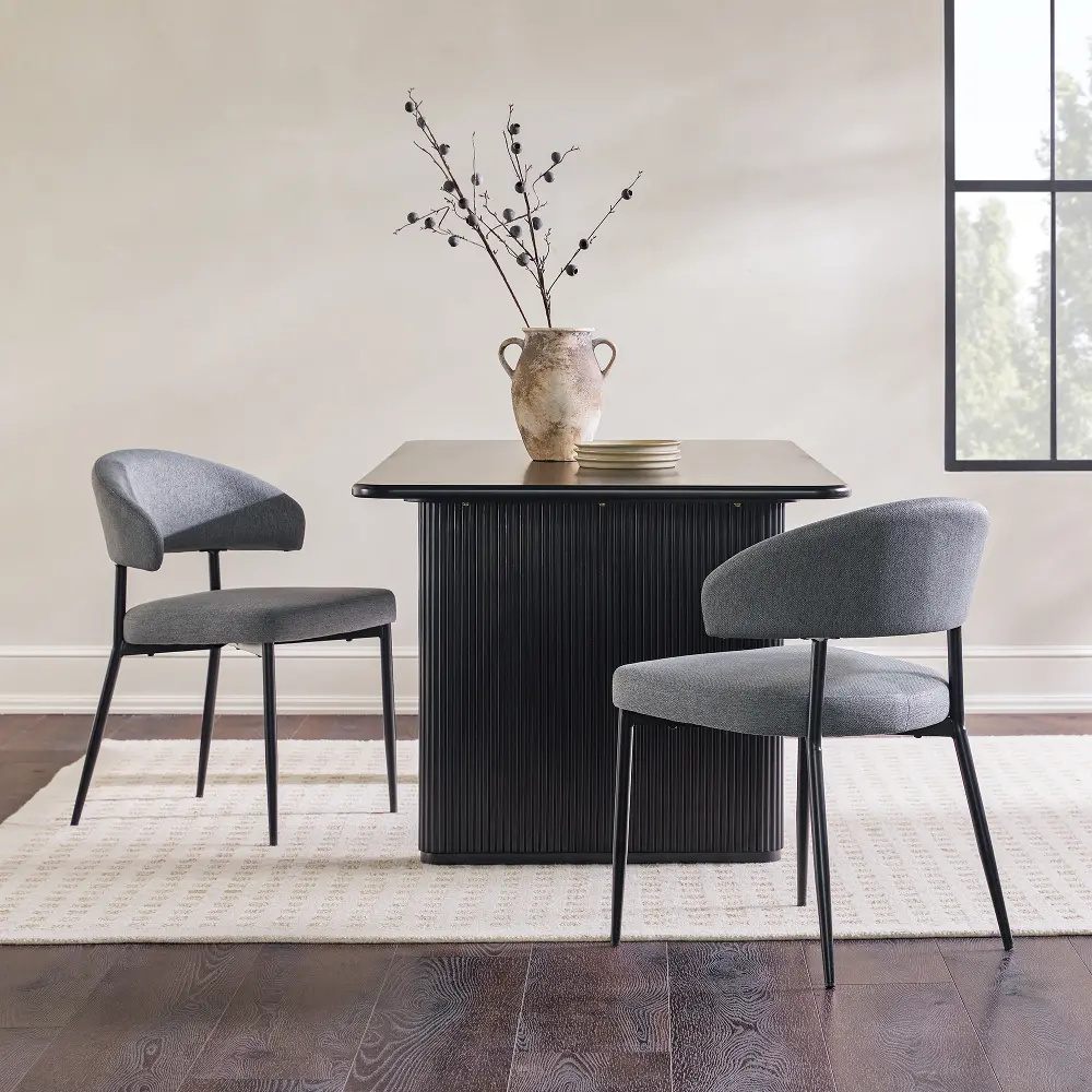 ALSD1ECL Alexis Charcoal Curved Back Dining Chair - Set of 2-2