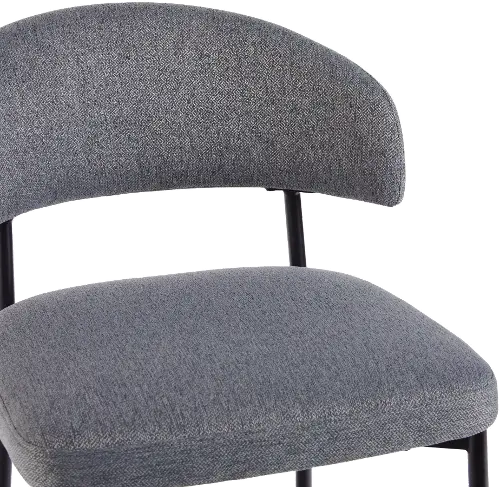 Alexis Charcoal Curved Back Counter Height Stool - Set of 2