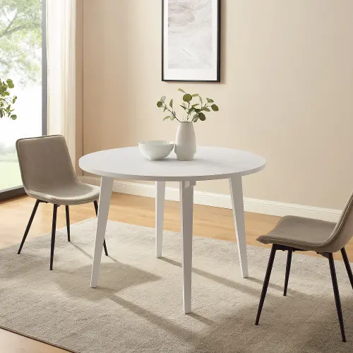 Kochi 45 White Round Japandi Dining Table RC Willey
