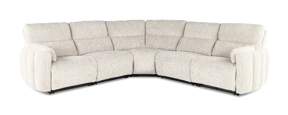 Modesto Buttercream 5-Piece Power Reclining Sectional-1