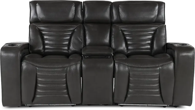 Transformer Dark Gray Zero-Gravity Power Reclining Loveseat