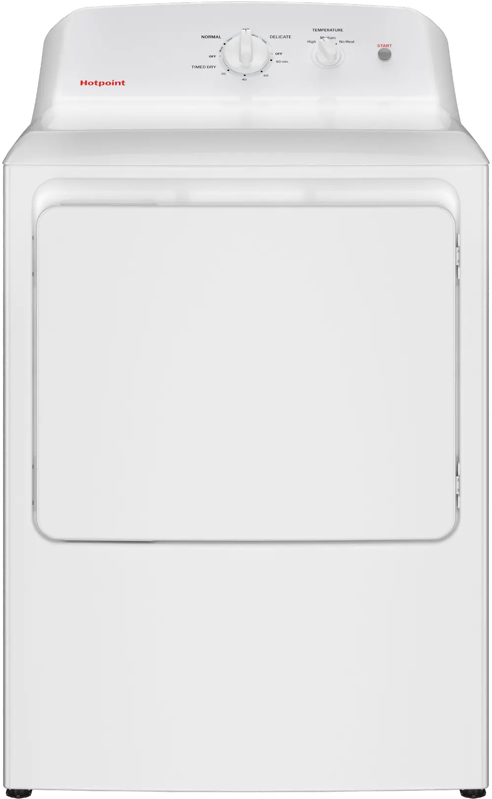 HTX26EASWWW Hotpoint 6.2 Cu Ft Electric Dryer - White-1