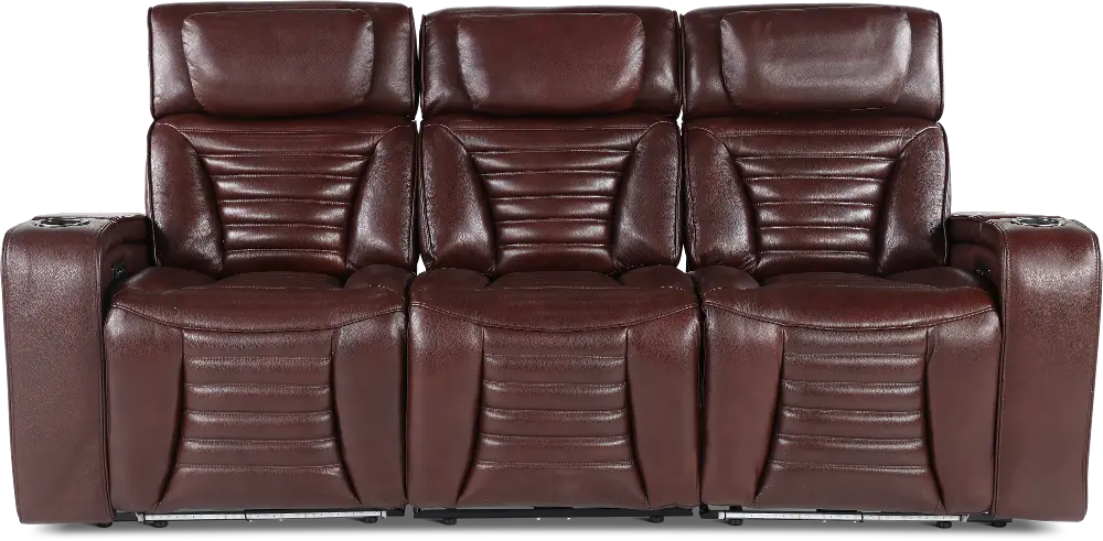 Transformer Mahogany Zero-Gravity Power Reclining Sofa-1