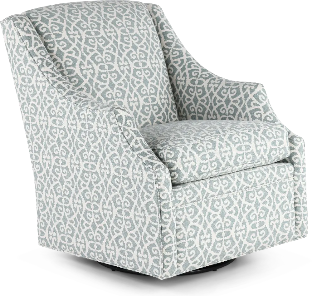 Newman Gray and White Gliding Swivel Chair-1