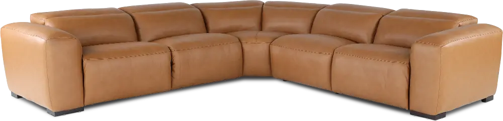 Chalet Butternut 5-Piece Power Reclining Sectional-1