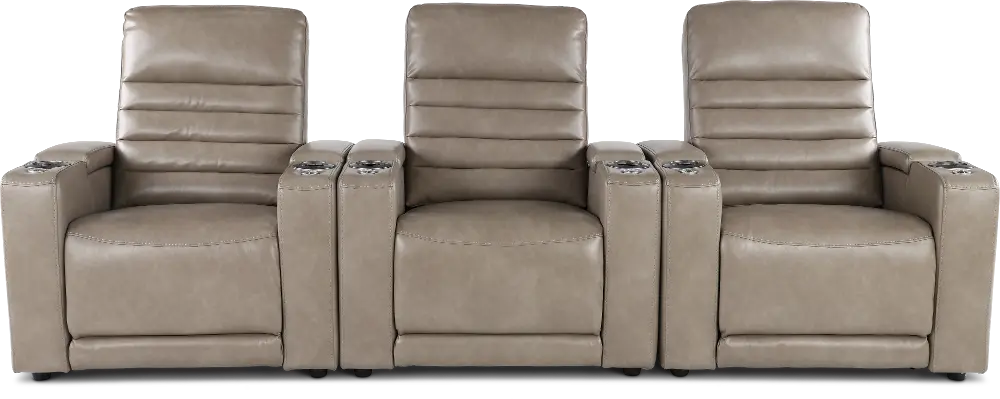 Copley Silver 3-Piece Power Home Theater Seating-1