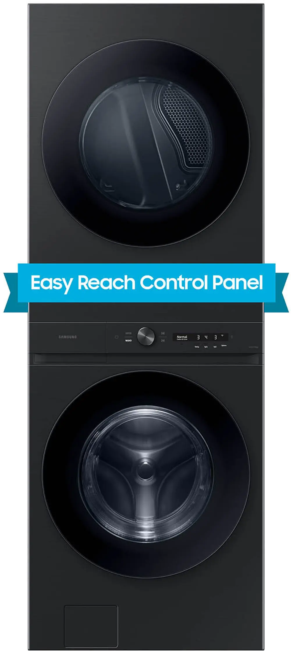 Samsung Electric Washer and Dryer AI Laundry Hub™ - Brushed Black-1