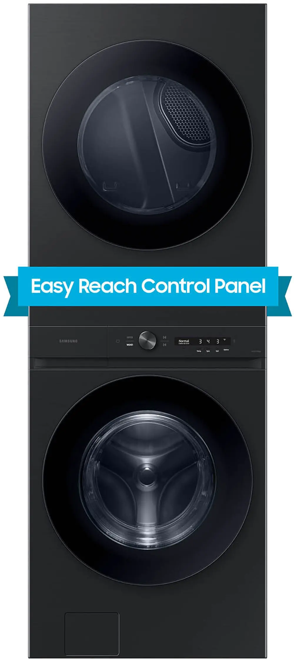 Samsung Gas Washer and Dryer AI Laundry Hub™ - Brushed Black-1