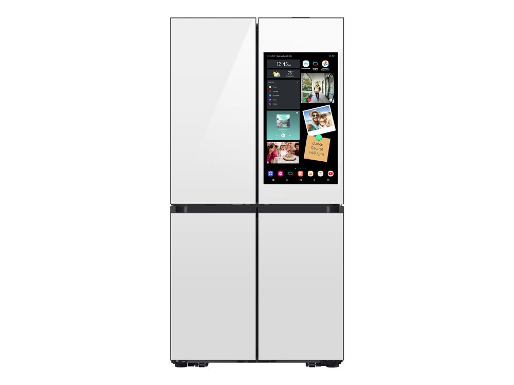 Samsung Bespoke 28.6 Cu Ft 4-Door Flex Refrigerator with AI Family Hub™+ - White Glass
