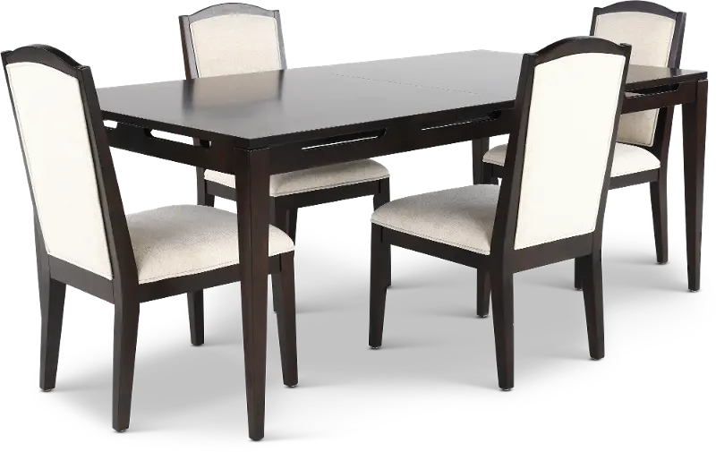 Sutton Dark Brown 5 Piece Dining Set