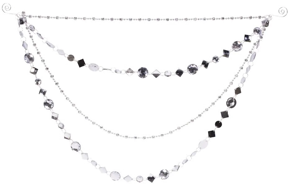 20  Silver Chain and Bean Garland-1
