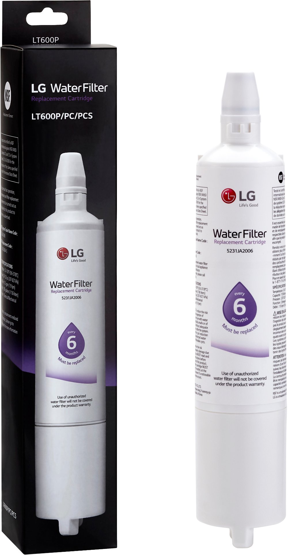 LG Replacement Water Filter - LT600P