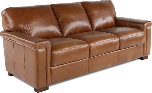 Splendor Brown Leather Sofa